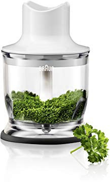 Braun Household Zerkleinerer Aufsatz MQ 20 - Stabmixer Zubehör kompatibel mit Braun Household MultiQuick Stabmixer mit EasyClick System, 350 ml, weiß