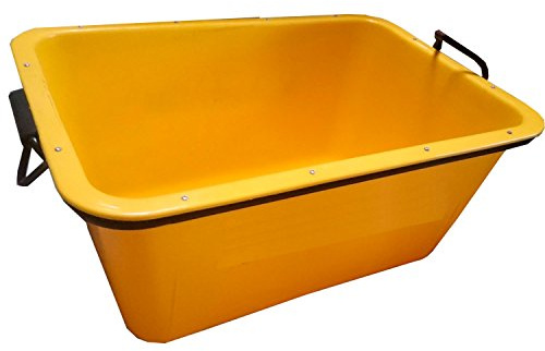 UvV FMK Fertigmörtelkübel Mörtelwanne 200 Liter kranbar TüV geprüft (Gelb)