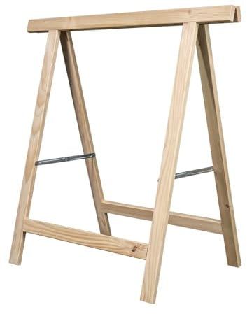 FIXKRAFT Sägebock Klappbar aus Holz Mobile Werkbank Gestell Holzbock Unterstellbock Falt Arbeitsbock Klappbock Tischbein Arbeitstisch Werkstatt Bock (einzeln)