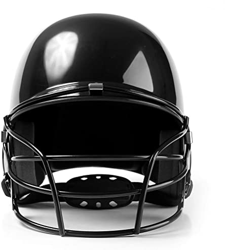 RASTKY Baseball-Softball-Helm für Jugendliche und Erwachsene mit Gesichtsschutz, Stoßfeste Dual-Density-Pads für Spiele und Training, Schwarzes ABS + Eva, Größe: 31 X 21 X 21 cm