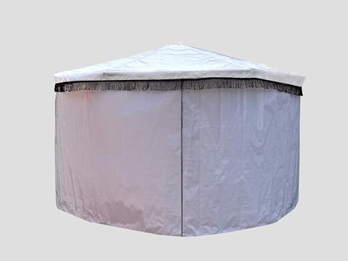 Promadino Wetterschutzumhang für Pavillon Rosenheim weiß