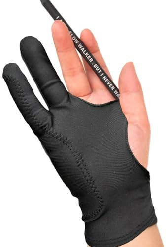 Vriusi Anti-Touch-Handschuh – Zwei-Finger-Handschuh für rechte und linke Hand, Grafiktablett-Handschuhe für digitale Kunst, ideal für die rechte und linke Hand zum Zeichnen, Malen, Zeichnen