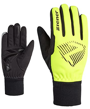 Ziener Kinder DOMMI Fahrradhandschuhe, Winter | Soft-Shell, Winddicht, gefüttert, Poison Yellow, L