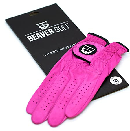 BEAVER GOLF Damen Golf Handschuh pink - Premium Cabretta-Leder - maximale Qualität - nachhaltig - Handarbeit