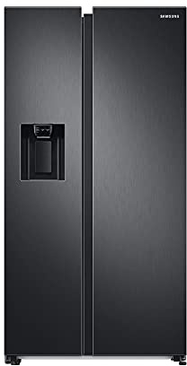 Samsung RS6GA8521B1/EG Side-by-Side Kühlschrank, 178 cm, 634 ℓ, 225 ℓ Gefriervolumen, Space Max Technologie, Premium Black Steel
