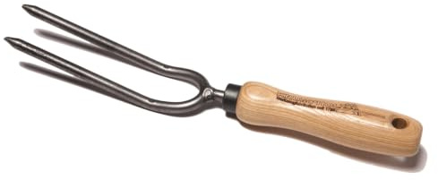 Rosengabel geschmiedet - mit Eschenholzgriff 14 cm lang - Krumpholz Gartengerät