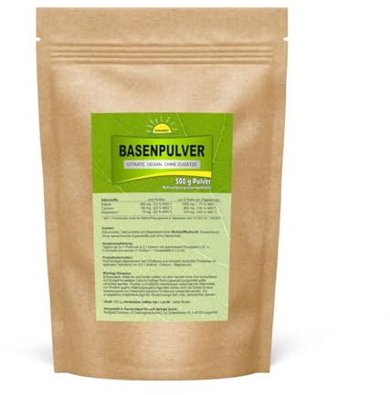 Basenpulver aus Citraten, vegan, ohne Zusätze, 500 g, frei dosierbar