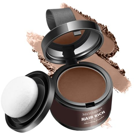 Haaransatz-Puder, Haarschatten, Haarwurzel-Concealer, Haaransatz-Schatten-Abdeckungs-Puder zum Auffüllen von dünner werdendem Haar, Haarwurzel-Concealer für Make-up, Pulver, Braun