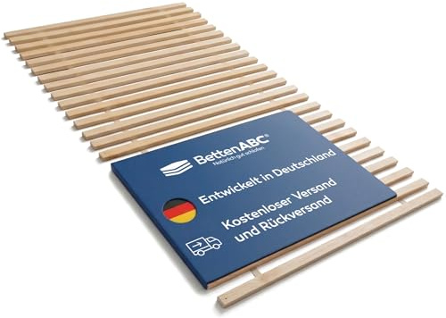 Betten-ABC Rollrost Madera XXL - 140x200 cm - hergestellt aus massivem Buchenholz - hohe Stabilität - für alle Matratzen und Schlaftypen geeignet - einfache Montage & bis ca. 280 kg belastbar