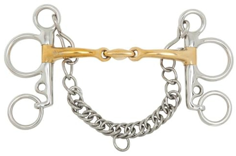 BR Baby-Pelham-Gebiss doppelt gebrochen Soft Contact 14 mm