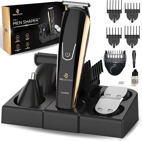 Wellshave 5 in 1 Barttrimmer Pro - Multifunktionaler Body Trimmer Herren - Länge Verstellbar