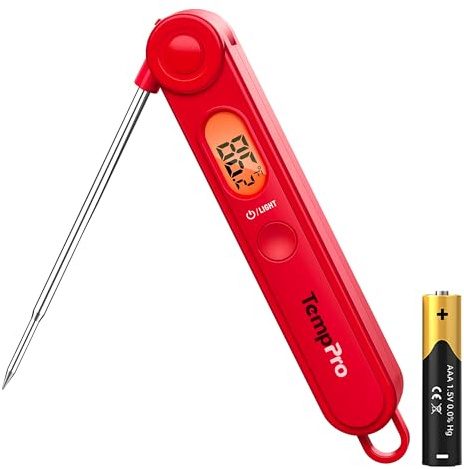 ThermoPro TP03B digitales Grillthermometer Fleischthermometer Küchenthermometer Einstichthermometer mit langer Sonde Bratenthermometer für Kochen, Grillen, Babynahrung, Backen