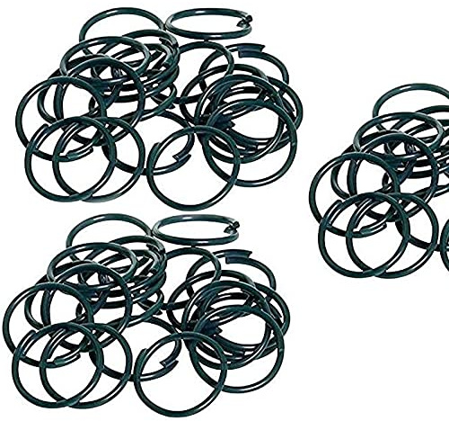 Sanmum 200 Stück Pflanzenringe Kunststoff Beschichtet Pflanzenstützclips | Pflanzen Ringe Ringbinder zum Befestigen