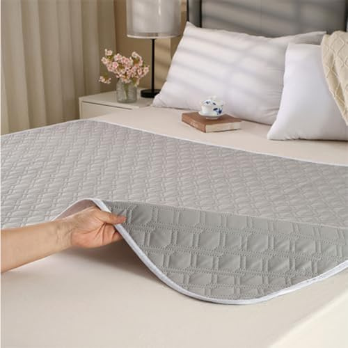 Hearda 2 Stück Inkontinenzunterlage Waschbar 80x120cm, Inkontinenz Bettunterlage wasserdichte für Kinder Senioren, Atmungsaktive Saugfähig Matratzenschoner, Krankenauflage/ Haustier