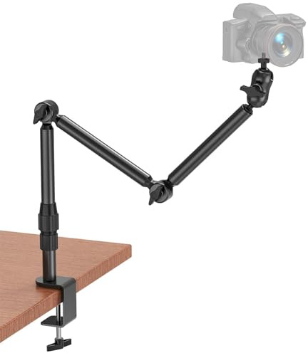 Rodison Webcam Ständer Halterung, 78,4 cm Schreibtisch Kamera Halterung mit 1/4'' Schrauben für DSLR Kameras, Ringlicht, Projekto, Logitech Webcam, Handcam, Gopro Hero 8 7 6 5