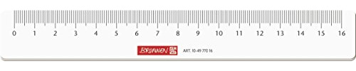 Brunnen 104977016 Lineal (für Schule und Büro 16 cm, glasklar)