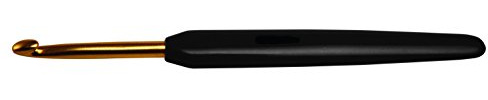 KnitPro - KnitPro Aluminium Softgrip Gold & Schwarz (4,00 mm) Häkelnadel - 1 Stück
