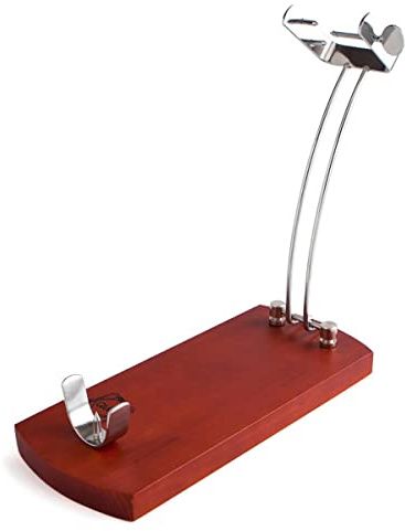 Quid Reserva Schinkenhalter, faltbar, 36,5 x 16 x 5 cm | Stahl, Kiefer, Holz-Finish, 36,5 x 16 x 5 cm