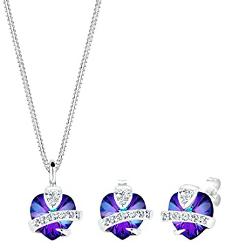 Elli Damen Schmuckset Herz Motiv Edel mit Kristalle