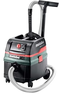 metabo ASR 25 L SC Allessauger, Nass-Trockensauger mit Filterabreinigung | Industriesauger Staubklasse L, 1400 W, 25 l Behaelter, 8 m Kabel, Saugschlauch, Duesen und Filterkassetten im Lieferumfang