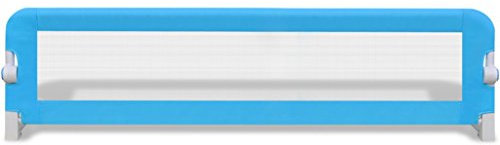 Festnight Kleinkind Bettschutzgitter Sicherheit Kinder Bettgitter Bettzubehör Kindersicherung 150x42cm Blau