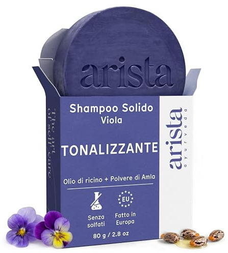 Arista Festes Silbershampoo, Anti Gelbstich & No Orange No Yellow Shampoo, Pflegendes Silver Shampoo für blondes, blondiertes, weißes & graues Haar