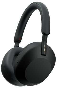 WH-1000XM5 SA inkl. Leichter Schutzhülle, Kabelloser Premium-Kopfhörer mit Noise Cancelling, Bluetooth, kristallklare Anrufqualität, Hi-Res-Audio, bis zu 30 Std Akkulaufzeit, iOS & Android - Schwarz