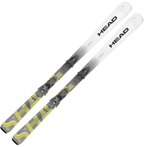 Ski Alpinski Pisten Ski - Head Shape 3.0 - Allride Rocker - inkl. Bindung PR10 GW Promo Gripwalk Z3-10 - für fortgeschrittene und Gute Fahrer - Carvingski für präparierte Piste (gelb, 156cm)