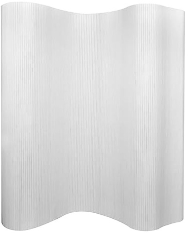 vidaXL Raumteiler Bambus Weiß 250x165cm Paravent Trennwand Spanische Wand