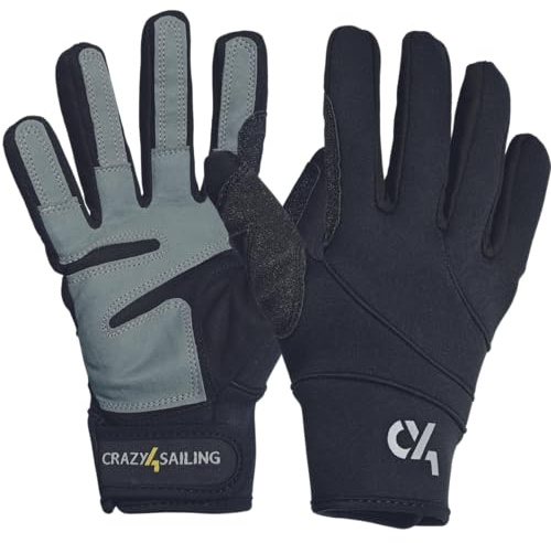 crazy4sailing Segelhandschuhe Herren & Damen Neopren M – Warme Vollfinger für Winter, Segeln, Kajak & SUP – Thermo Handschuh flexibel & rutschfest – Ideal für kalte Tage
