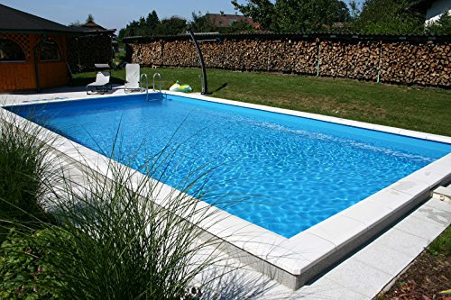 Summer Fun Styropor Schwimmbecken Set rechteckig inkl. Sandfilteranlage Lugano 700 x 350 x 150 cm Tiefbeckenleiter