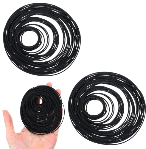Classicseali 150 Stück Vierkantriemen für Kassettenmaschine,Gummi Riemenscheibe,20–120 mm Antriebsriemen Belt für Plattenspielerreparatur,Cassette Belt zur DVD,CD,LD und VCR Laufwerke(1 mm Breite)
