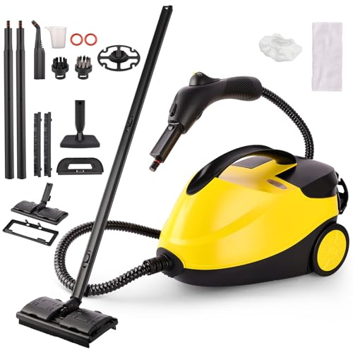 Dampfreiniger Nexalite 2000W, 4 bar, 1600 ml Tank, 16-teilig | 3–7 Min Aufheizen, 4 bar Tiefen-Dampf, 1600 ml Tank; 16 Aufsätze für Fliesen/Fugen, Fenster, Polster & Auto-Innenraum