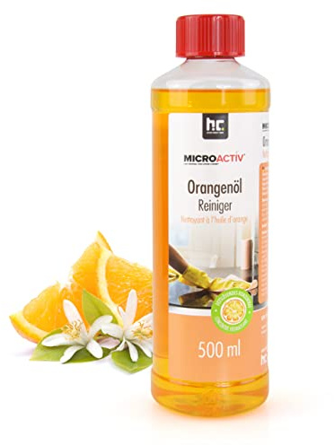 MICROACTIV Orangenöl Reiniger Konzentrat 1 x 500ml- Allzweckreiniger & Fettlöser mit frischem Orangenduft - Universalreiniger Made in Germany