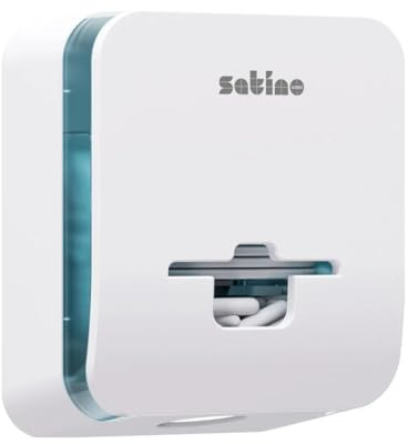 Satino HYGINITY Damenhygienespender FemCare – 3 in 1 - Tampon-Spender/Binden-Spender/Hygienebeutel-Spender – bis zu 30 Binden und 160 Tampons – weiß