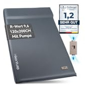 HIKENTURE Doppel Isomatte Selbstaufblasend mit Eingebauter Elektropumpe, 8CM Dicke Camping Matratze aus Schaumstoff, Selbstaufblasbare Luftmatratze mit Kissen, Schlafmatte für Outdoor, Zelt, Auto - B1