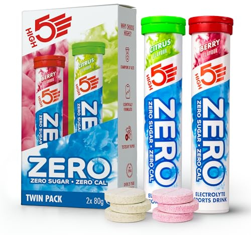 HIGH5 ZERO Elektrolyte Ohne Zucker - Hydration Helper, Für Mehr Leistung und Wohlbefinden - Potassium Calcium Magnesium Brausetabletten - Gemischt, 40 Elektrolyte Tabletten (2 x 20 Stück)