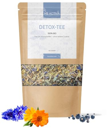 HS Activa Detox Tee 100 g, Entgiftungstee mit 15 Heilkräutern | Fenchel & Anis, Darm, Nieren & Leber entgiften, Kräutertee, 100% natürlich, ohne Zusätze