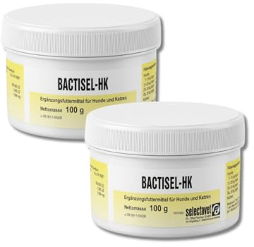 Bactisel Selectavet HK Pulver | Doppelpack | 2 x 100 g | Ergänzungsfuttermittel für Hunde und Katzen | Mit Probiotika