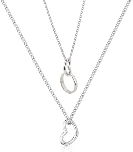 Hobbspring 1 Stück Ringhalter Halskette 50cm Edelstahl Panzerketten Ringhalter Halskette Herz Anhänger Ring Halter Halsketten Mit Verlängerungskette Für Ehefrau Krankenschwester Damen Geschenk