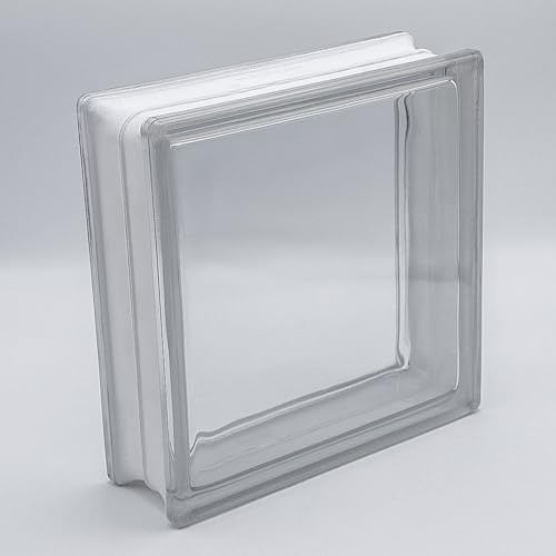 Basic Glasbaustein Vollsicht klar glänzend 24x24x8 cm - 4 Stück