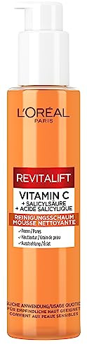 L'Oréal Paris Vitamin C Reinigungsschaum für Frauen: für gereinigte und frische Haut mit Vitamin C und Salicylsäure, Revitalift Clinical, 1x 150ml