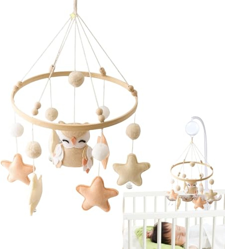 Baby-Mobile Für Das Kinderbett Sanfte neutrale Farben sensorisches | Neutrales Filz-Babybett-Spielzeug Sensorik-Spielzeug Für Kinderzimmer Bodenspiel Raumdeko Neu