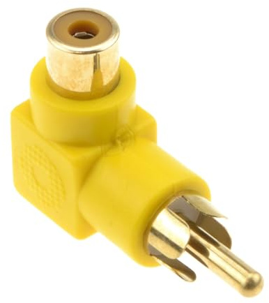 kenable Rechts abgewinkelt Chinch Cinch Adapter Gelb Video Stecker Zum Buchse Vergoldeten Vergoldete