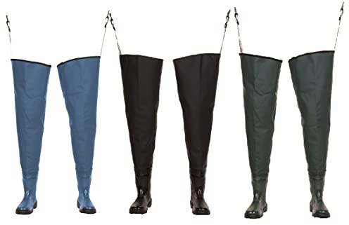 3Kamido Jugend Watstiefel, Anglerhose mit Tragetasche, robuste Fischerhose | Wasserdicht, strapazierfähig, mit rutschfester Sohle, ideal für Angeln, Teicharbeit und Outdoor-Einsätze