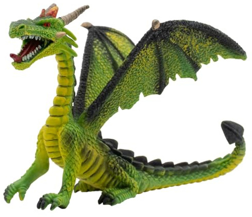 Bullyland 75593 - Spielfigur Grüner Drache, ca. 8,7 cm, detailgetreu, PVC-frei, ideal als kleines Geschenk für Kinder ab 3 Jahren, grün