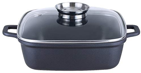 KOPF Bräter Santorin Aluguss 35 x 28 cm 5 Liter inkl. Glasdeckel