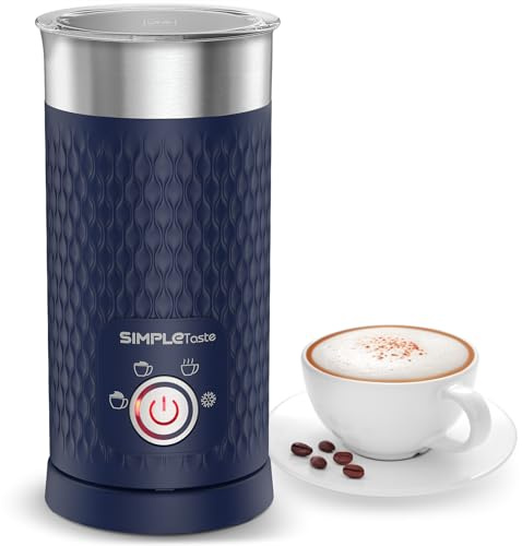 SIMPLETaste Milchaufschäumer, 4-in-1 Elektrischer Milchdampfgarer, Automatischer Heiß- und Kaltschaumbereiter und Milchwärmer für Latte, Cappuccino, Macchiato