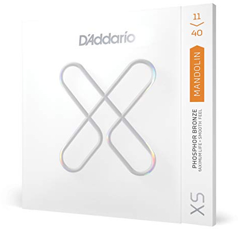 D'Addario Mandolinen-Saiten – Beschichtete Mandolinen-Saiten – XS Phosphorbronze – Für 8-saitige Mandoline – Maximale Lebensdauer, Glattes Spielgefühl – XSM1140 – Mittel, 11-40