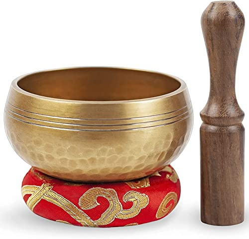 Tibetische Klangschalen Setz – Einfach zu Spielen für Anfänger – Authentische Handarbeit Heilung Meditation Yoga Klang Schüssel - Perfekt Geschenk für Frauen von Himalayan Bazaar (3 Zoll)